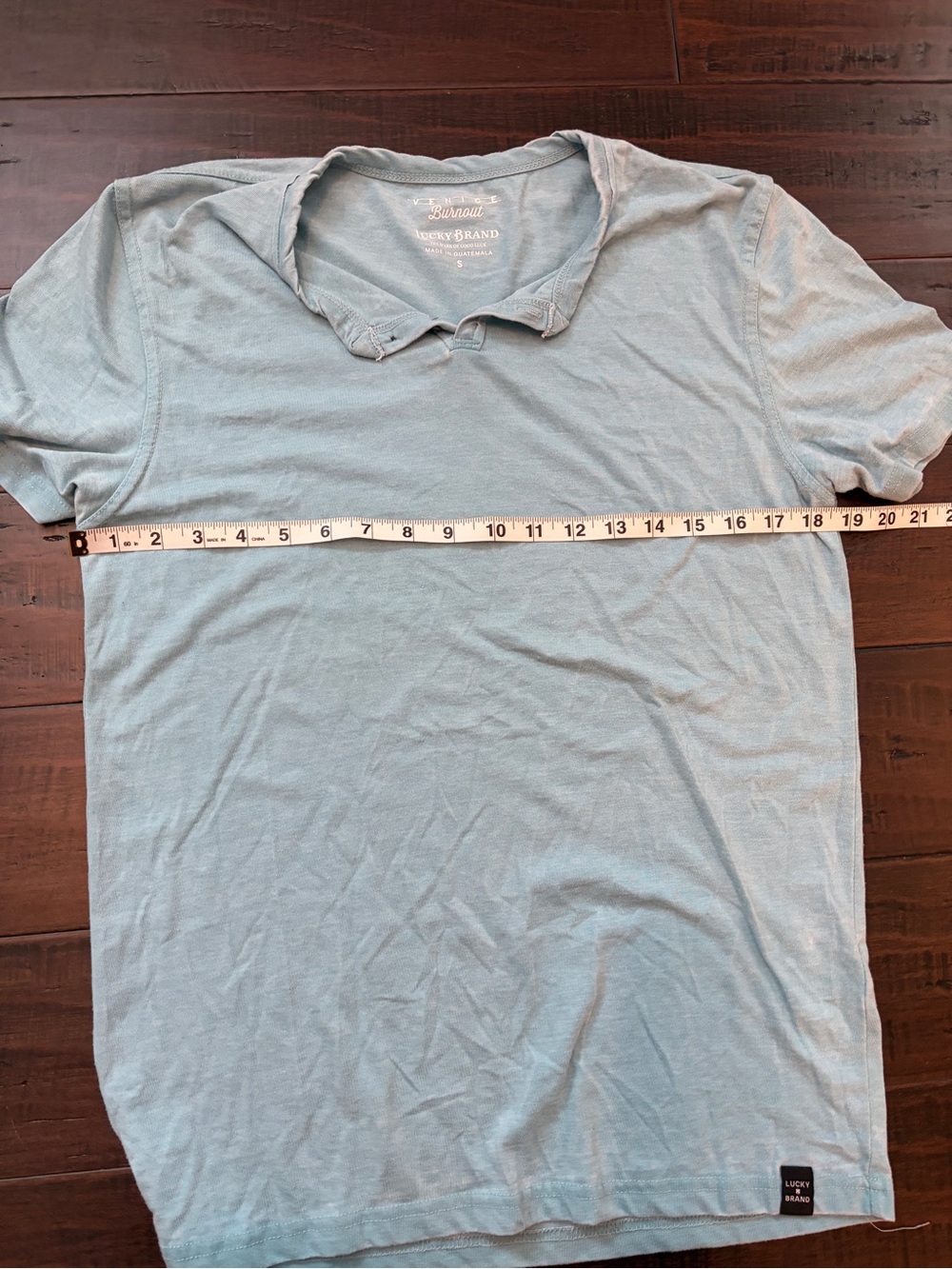 Lucky Brand Light Blue Short-Sleeve Polo Tee - Picture 4 of 5